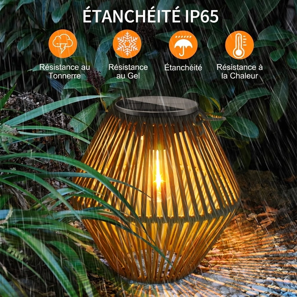 Mes Lanternes solaires en Rotin